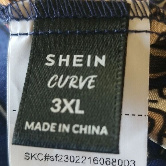 Shein Sleeveless V-Neck Maxi A-Line High Waist Paisley Multicolored Size 3XL - Picture 6 of 8